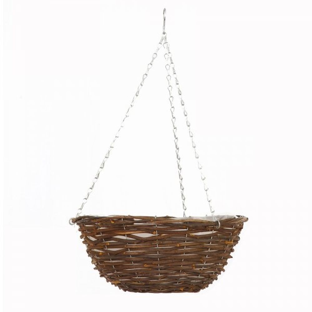 14in Rattan Hanging Basket